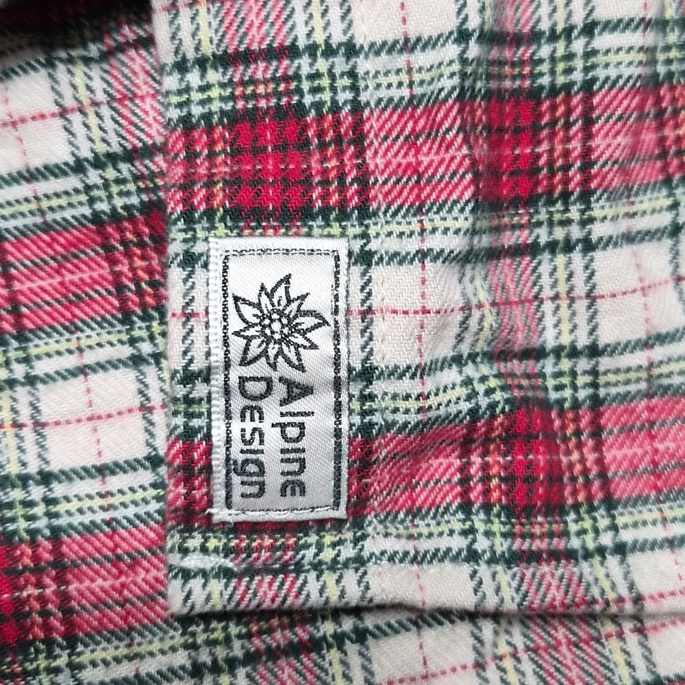 Alpine Design Red and White Plaid Button Down Shirt NWT Size M - Picture 12 of 12
